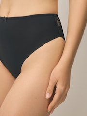 Black High Rise High Leg No VPL Lace Back Briefs 3 Pack - Image 4 of 7