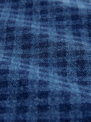 Blue Gingham Denim 100% Cotton Mini Skirt - Image 3 of 3