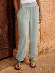 Mid Blue Hareem Lightweight Denim Trousers - Image 2 of 8