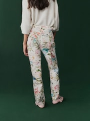 Floral Printed 100% Cotton Boho Straight Leg Jeans - Image 3 of 8