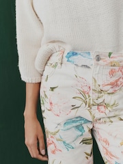 Floral Printed 100% Cotton Boho Straight Leg Jeans - Image 5 of 8
