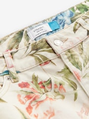 Floral Printed 100% Cotton Boho Straight Leg Jeans - Image 8 of 8