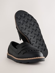 Black Wide Fit (G) School Loafers - Image 3 of 5