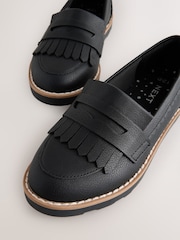 Black Wide Fit (G) School Loafers - Image 4 of 5