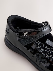 Black Patent Bow Mary Jane School Shoes - Image 4 of 5