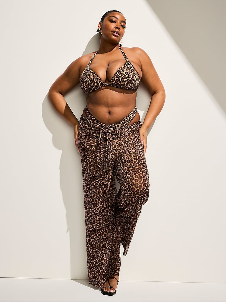 Bruin met luipaardprint - Victoria's Secret halter push-upbikinitop - Image 4 of 4