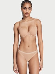 Victoria's Secret Praline Nude Logo Thong Knickers - Image 1 of 3