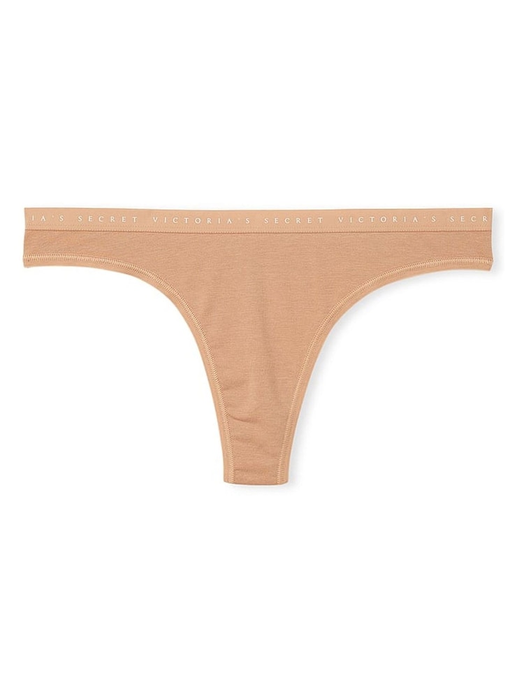Victoria's Secret Praline Nude Logo Thong Knickers - Image 3 of 3