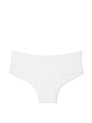 Victoria's Secret White Cheeky Cotton Lace Waist Knickers - Image 3 of 3