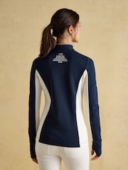 Joules Official Blenhiem Navy European Championship 1/4 Zip Long Sleeve Top - Image 2 of 8