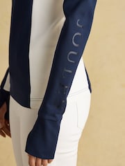 Joules Official Blenhiem Navy European Championship 1/4 Zip Long Sleeve Top - Image 6 of 8
