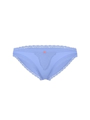 Victoria's Secret Cameo Blue Lace Trim Bikini Knickers - Image 3 of 3