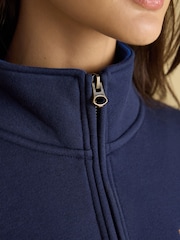 Joules Official Blenhiem Navy European Championship 1/4 Zip Sweatshirt - Image 6 of 9