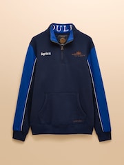 Joules Official Blenhiem Navy European Championship 1/4 Zip Sweatshirt - Image 9 of 9