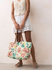 Floral Print Reusable Canvas Bag - Image 2 of 8