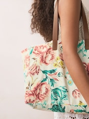 Floral Print Reusable Canvas Bag - Image 3 of 8