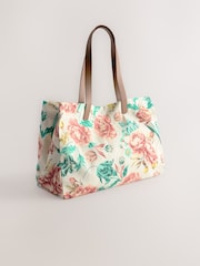 Floral Print Reusable Canvas Bag - Image 4 of 8