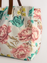 Floral Print Reusable Canvas Bag - Image 7 of 8