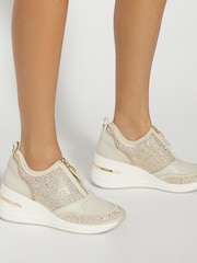 Dune London Natural Elsha Trainers - Image 1 of 6