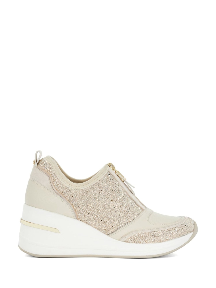 Dune London Natural Elsha Trainers - Image 2 of 6