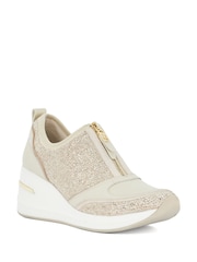 Dune London Natural Elsha Trainers - Image 3 of 6