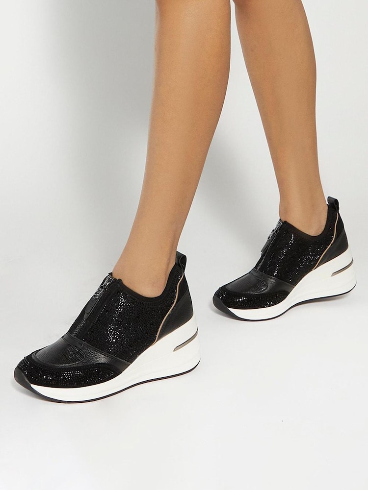 Dune London Black Elsha Trainers - Image 1 of 6