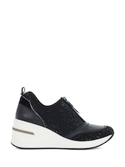 Dune London Black Elsha Trainers - Image 2 of 6