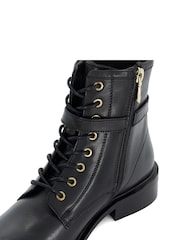 Dune London Black Puckles Ankle Boots - Image 6 of 6