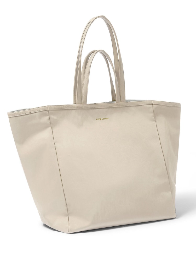 Katie Loxton Natural Nylon Lux Oversized Tote Bag - Image 2 of 4 Katie Loxton Natural Nylon Lux Oversized Tote Bag - Image 2 of 4