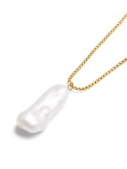Katie Loxton Gold Tone Pearl Lustre Lariat Necklace - Image 4 of 4