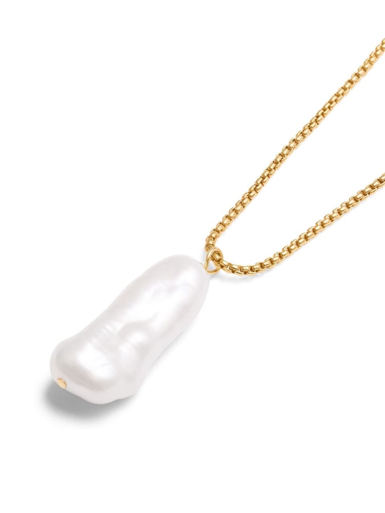 Katie Loxton Gold Tone Pearl Lustre Lariat Necklace - Image 4 of 4