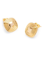 Katie Loxton Gold Tone Sofia Button Stud Earrings - Image 2 of 3