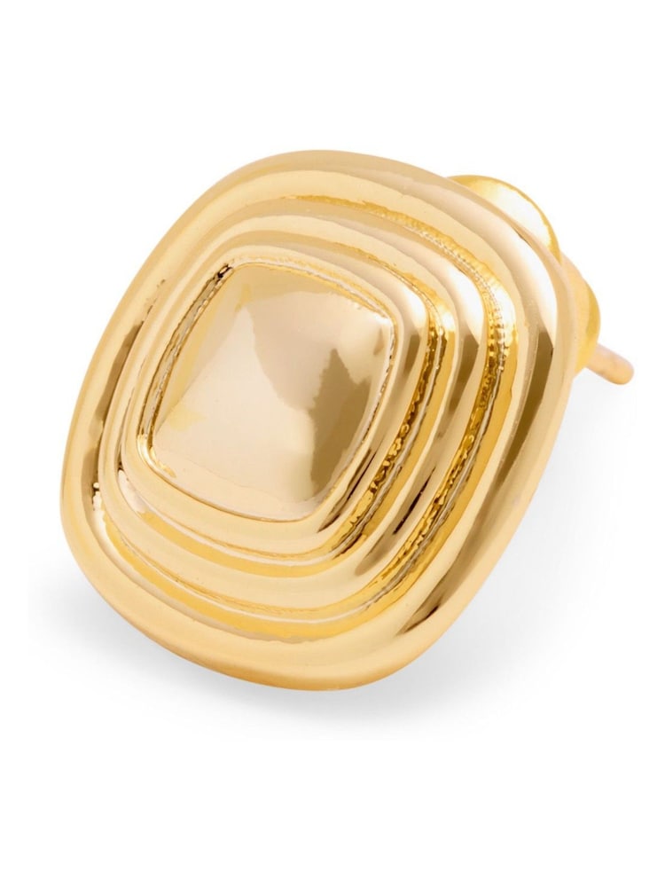 Katie Loxton Gold Tone Sofia Button Stud Earrings - Image 3 of 3