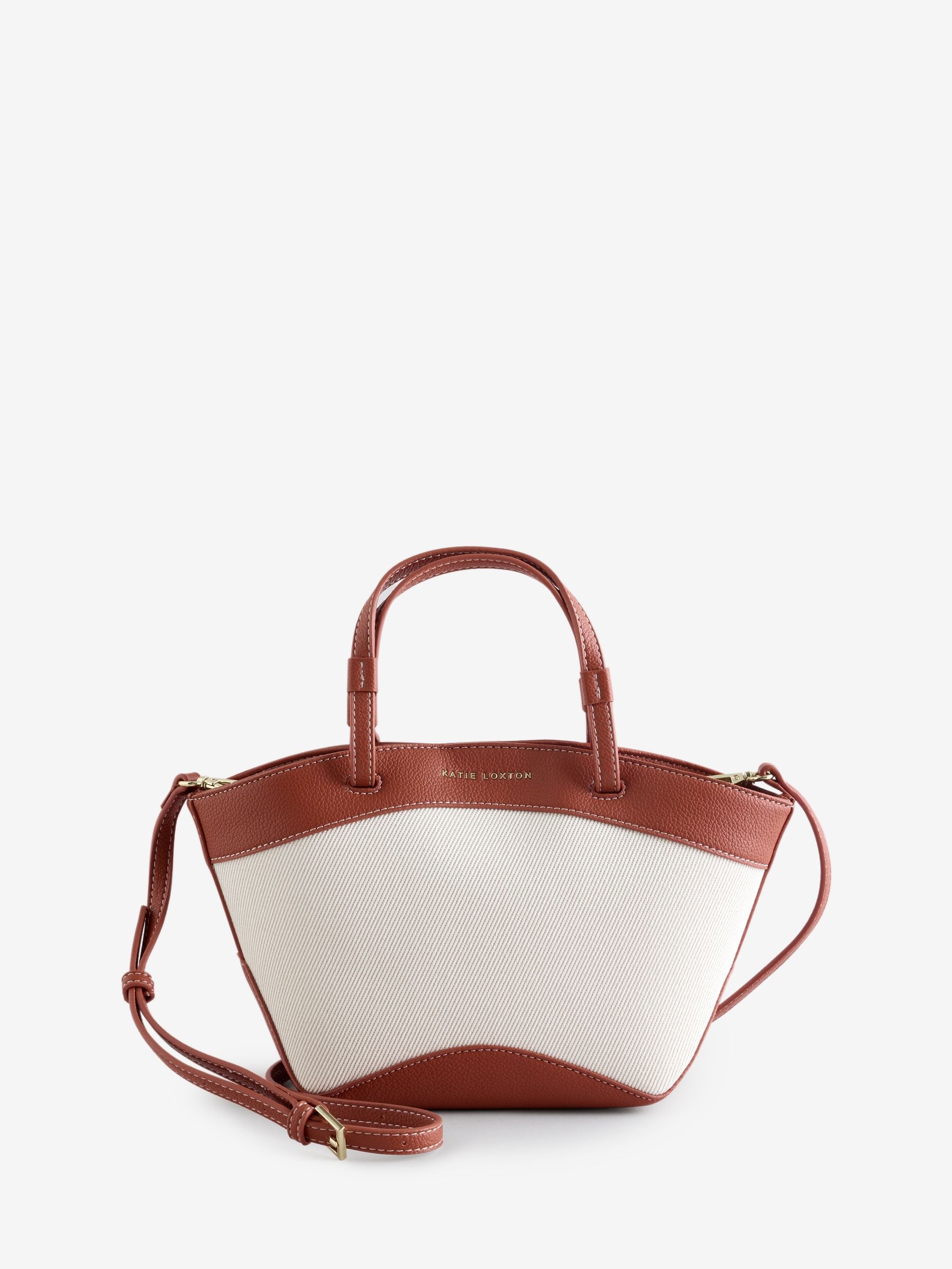 Katie Loxton Natural Siena Canvas Mini Tote Bag