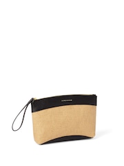 Katie Loxton Black Riviera Raffia Wristlet Clutch - Image 2 of 4