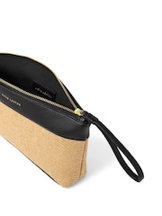 Katie Loxton Black Riviera Raffia Wristlet Clutch - Image 3 of 4