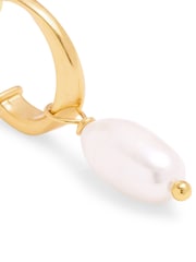 Katie Loxton Gold Tone Pearl Lustre Hoop Earrings - Image 3 of 4
