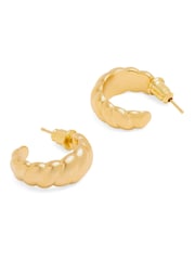 Katie Loxton Gold Tone Harper Twist Hoop Earrings - Image 4 of 4