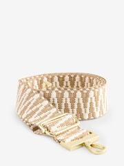 Katie Loxton Brown Canvas 100% Cotton Bag Strap | Sand Zig Zag | 135Cm X 83Cm X 4Cm - Image 2 of 5