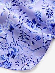 Cath Kidston Purple Mystery Floral Sleeveless Satin A Line Dress - Image 9 of 9