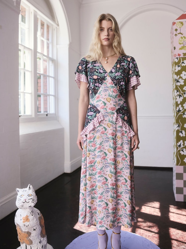 Cath Kidston Paint by Numbers Viscose Tea Dress - Image 1 of 11 Cath Kidston Paint by Numbers Viscose Tea Dress - Image 1 of 11