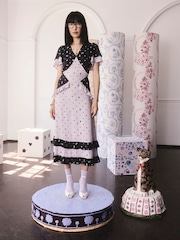 Cath Kidston Lilac Purple Lady Luck Viscose Tea Dress - Image 3 of 10