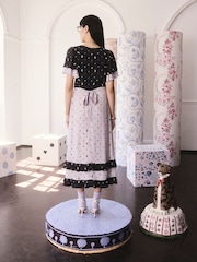 Cath Kidston Lilac Purple Lady Luck Viscose Tea Dress - Image 5 of 10