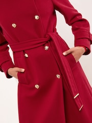 Lipsy Red Tab Funnel Neck Maxi Coat - Image 3 of 5