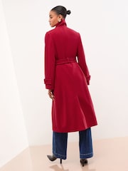 Lipsy Red Tab Funnel Neck Maxi Coat - Image 4 of 5