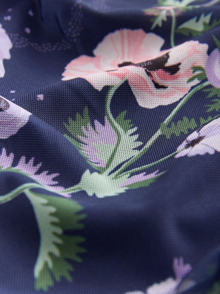 Cath Kidston Black Navy Peony Deck Mesh Dress - Image 2 of 3