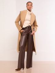 Camel - Lipsy šal lapel ovit plašč - Slika 3 iz 5