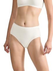 Sloggi GO Daily Cotton Highwaist White Knickers 3 Pack - Image 1 of 9