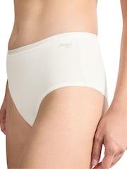 Sloggi GO Daily Cotton Highwaist White Knickers 3 Pack - Image 3 of 9