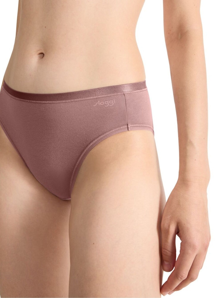 Sloggi Go Daily Cotton Highwaist Black Knickers 3 Pack - Image 4 of 6